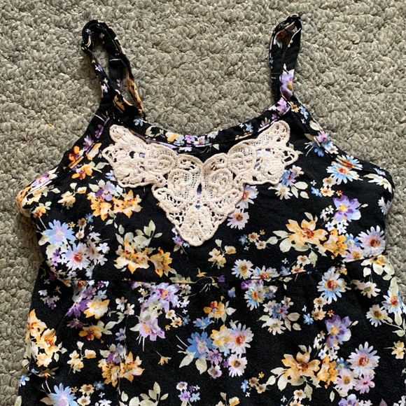 Justice Floral Sundress with Crochet Appliqué - Picture 2 of 7